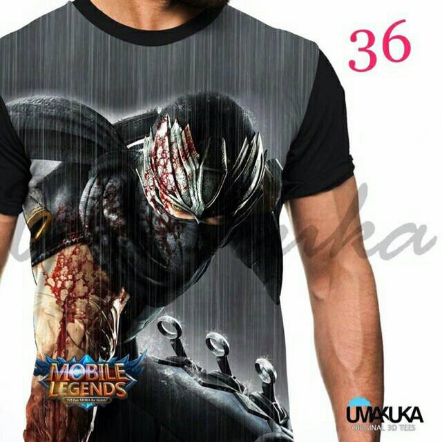 ML Hayabusa T-Shirt Kaos Baju 3D Anak Karakter Mobile Legends Full Print Umakuka Original Murah Unik