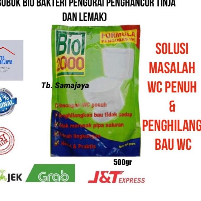 ☟ BIO 2000 , SOLUSI MAMPET WC dan SEPTICTANK CEPAT PENUH isi 500 gr microorganisme Pengurai Tinja ➣