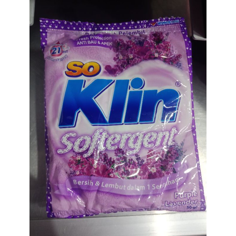 Soklin Softergent Purple Lavender Renteng