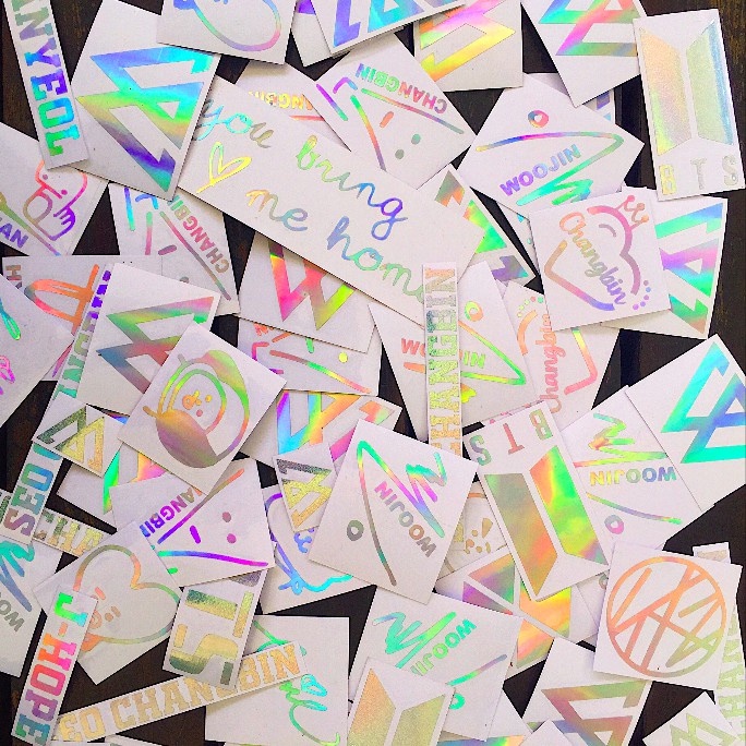 

(SEHARI JADI) CUTTING STICKER HOLOGRAM CUSTOM NAMA / HARTA TAHTA /AMPUN BANG JAGO/TULISAN JEPANG