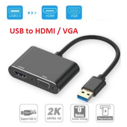 USB to VGA HDMI Konverter USB to VGA HDMI Adapter Converter USB 3.0