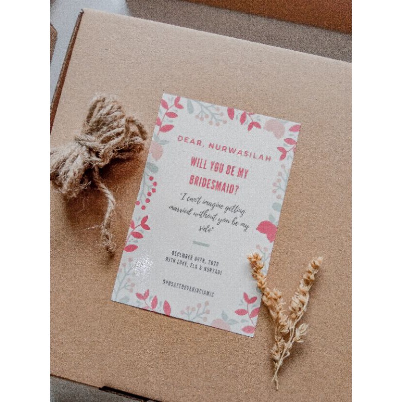 Box Bridesmaid Rustic/Hampers