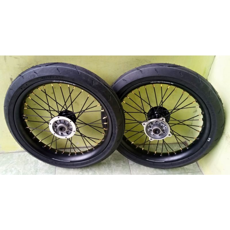 roda set ban set velg set  semi cacing klx dan klx d tracker