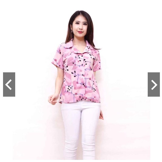 Fifi fashion KEMEJA CLARISE TANGAN PENDEK