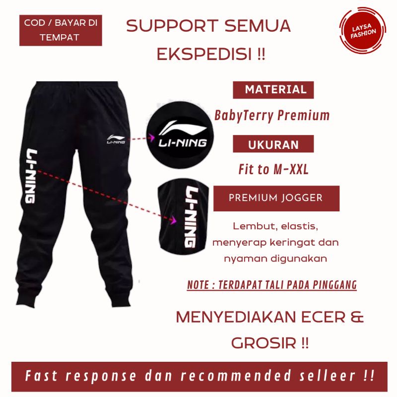 COD Celana Joger Jogger Olahraga Celana Panjang Training Pants Celana Training Pria Wanita Celana Joger Pria Wanita Surfing Distro Premium Training Jogger Trackpant Sweatpants Panjang Olahraga Running Gym Gowes Polos Hitam Logo Lining Termurah Bandung