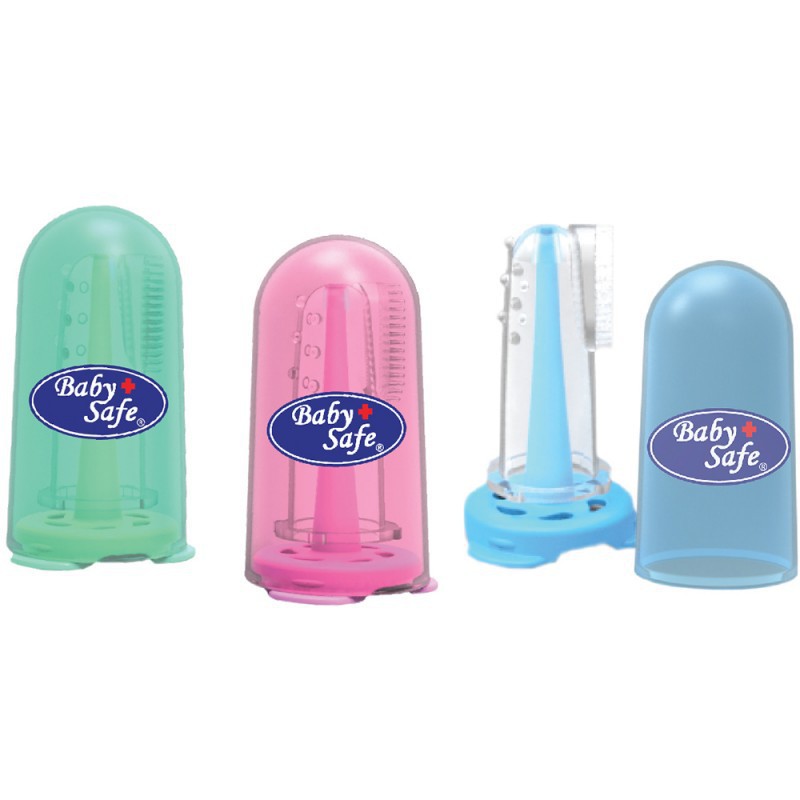 Baby Safe Finger Toothbrush and Gum Massager With Drying Rack TB002 - Tersedia Pilihan Warna