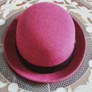 ♬ Topi bulat bowler hat caplin press hard laken premium ☏