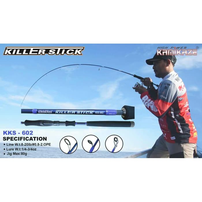 Kamikaze Killer Stick KSS-602 Spinning Jigging Rod PE 0,8 - 2,0 Joran
