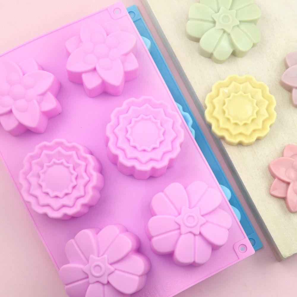 Preva Cetakan Sabun Silikon Dekorasi Rumah Multi-Fungsi 3D Kaki Bayi Berbentuk 6rongga Handmade Soaps Supplies