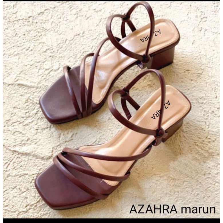 AZR Santorini sandal tali wanita hak 5cm