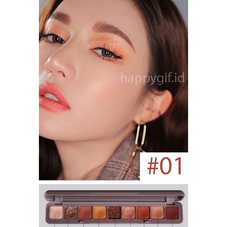 LAMEILA Palet Eyeshadow 9 Warna Unik Berkilauan Matte Fashion Glamor Eye Shadow Makeup LA034