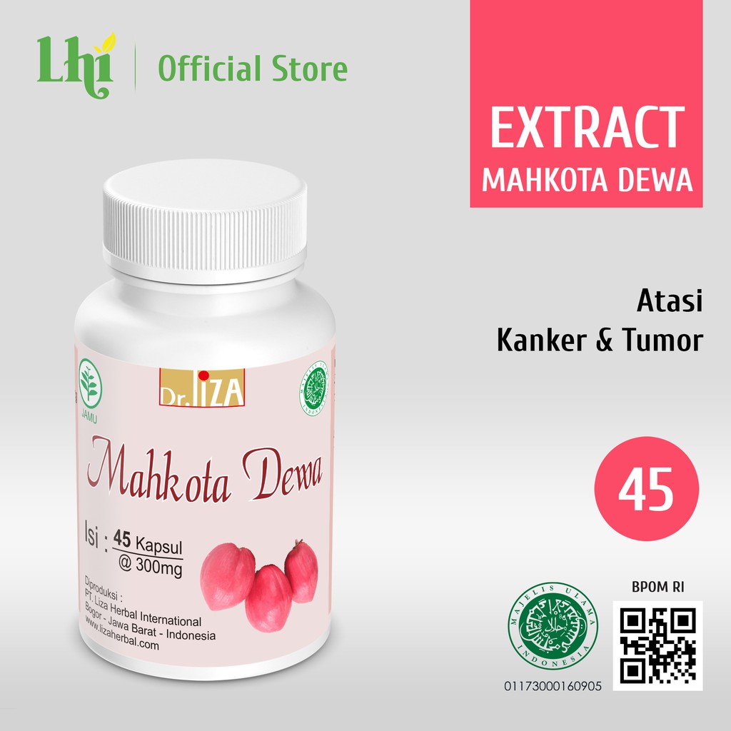 

Mahkota Dewa Kapsul Liza Herbal isi 45 Kapsul untuk Kanker dan Tumor