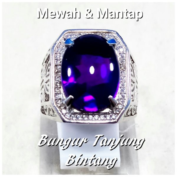 CINCIN BATU AKIK PERMATA BUNGUR TANJUNG BINTANG MEWAH DAN ELEGAN