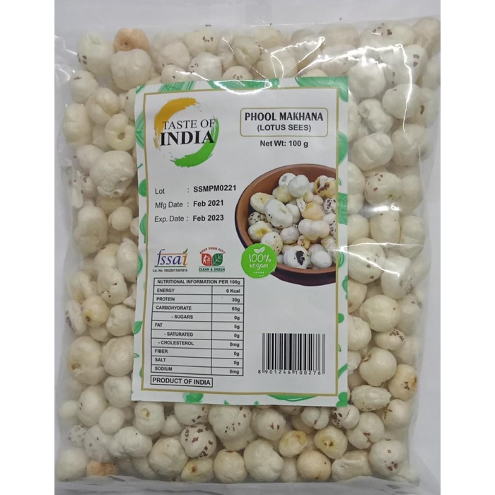 

Vs201Vv Phool Makhana (Lotus Seeds) 100Gram Dscscv