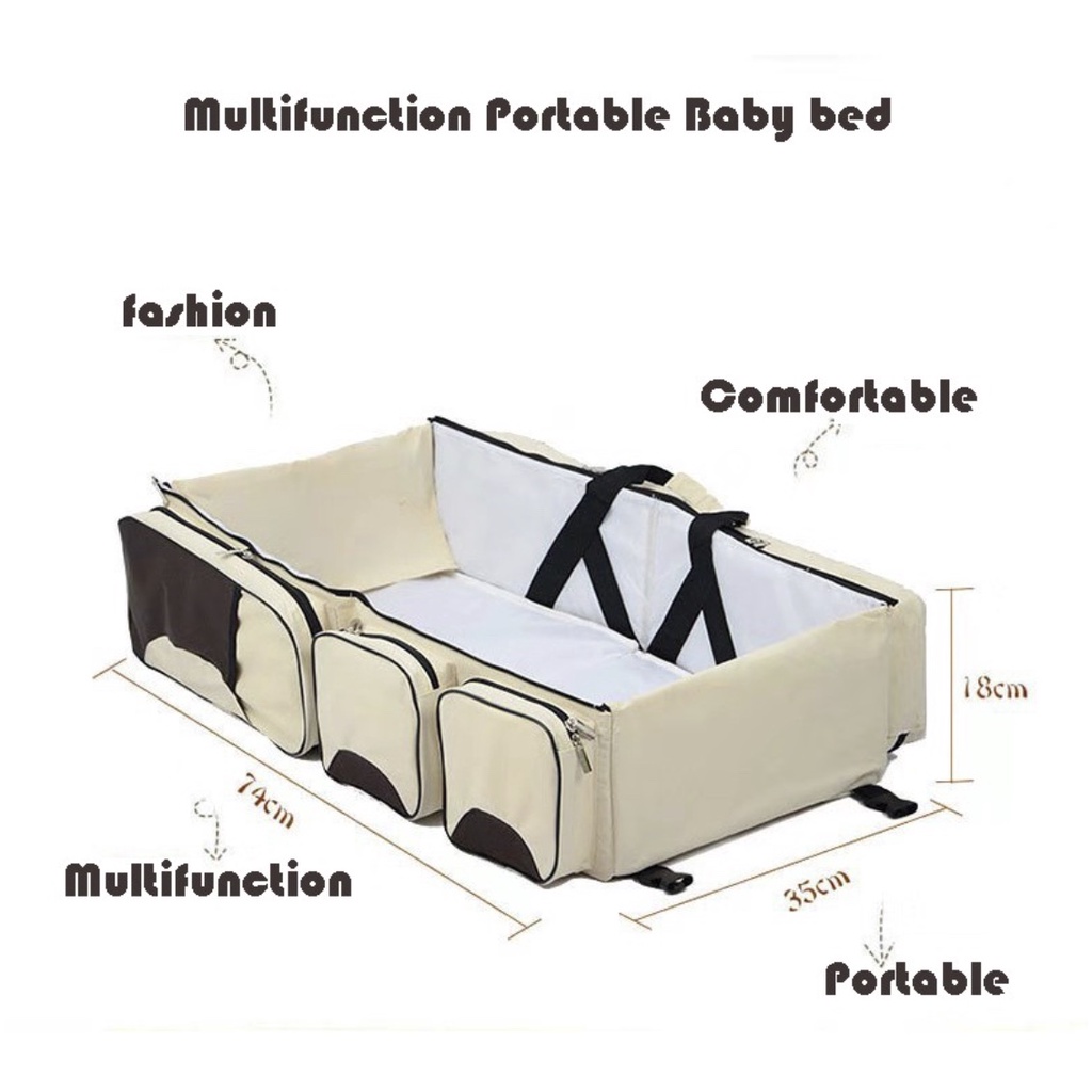 WRF10 Tas Lipat Baby Travel Bed and Diaper Bag FoldableTas Bayi Diskon Murah Impor TKM