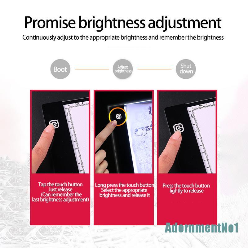 (AdornmentNo1) Papan Gambar LED Ukuran A5 Dengan Port USB