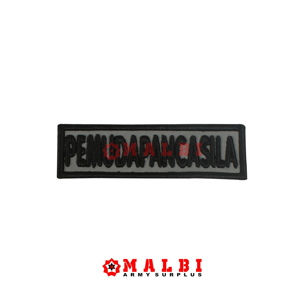 Atribut Bet Badge Tulisan Pemuda Pancasila Timbul Embos