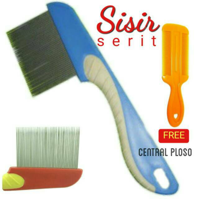 Sisir Kutu untuk Rambut Berketombe dengan gagang panjang sehingga Mudah Digenggam