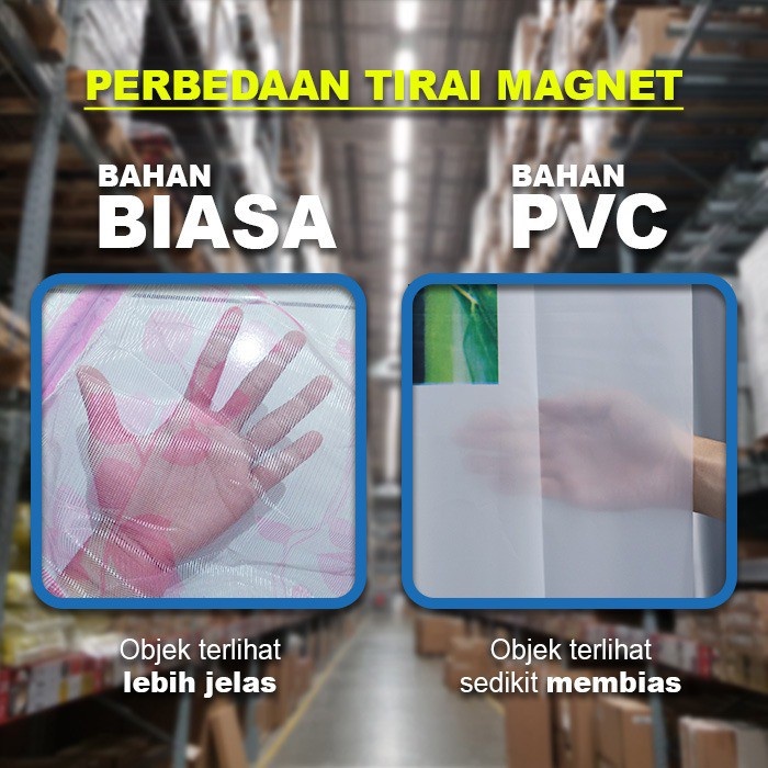 Tirai Magnet Elegan bahan plastik PVC (khusus ruanga AC) Uk. 90x210cm/ 100x210cm Tirai Pintu kamar Tirai Magnet Anti Nyamuk Kawat Nyamuk Magic Net Polos