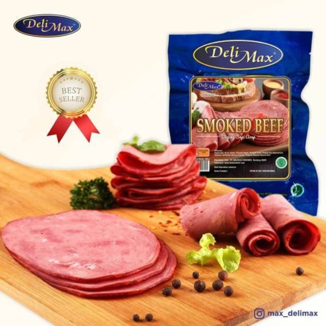 

DELIMAX SMOKED BEEF 500 GR / DAGING ASAP