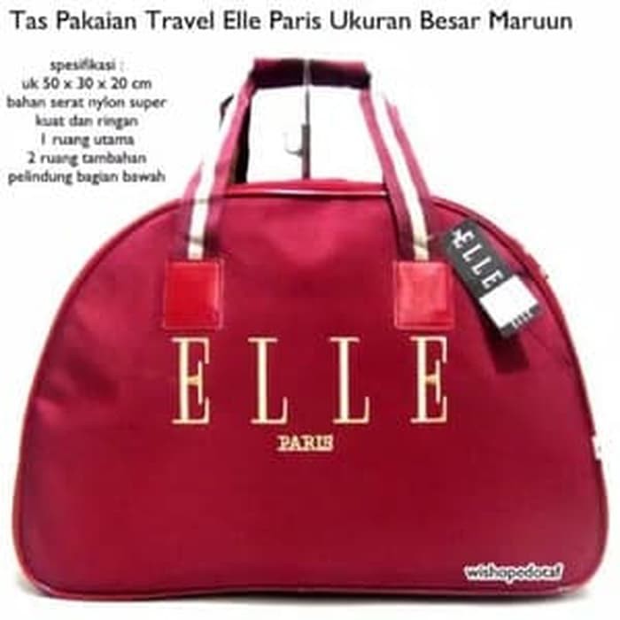 TAS ANAK KARAKTER BAGUS OBRAL TRAVEL BAG KOPER JINJING PAKAIAN ELLE MAROON BESAR