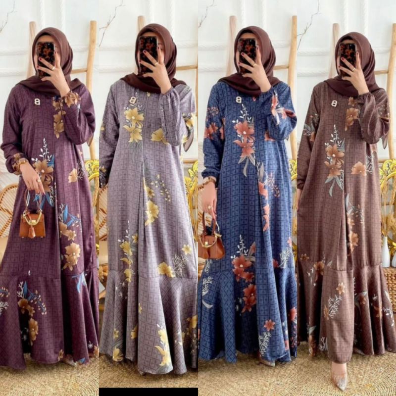 GAMIS MOTIF BAHAN MAXMARA LUX