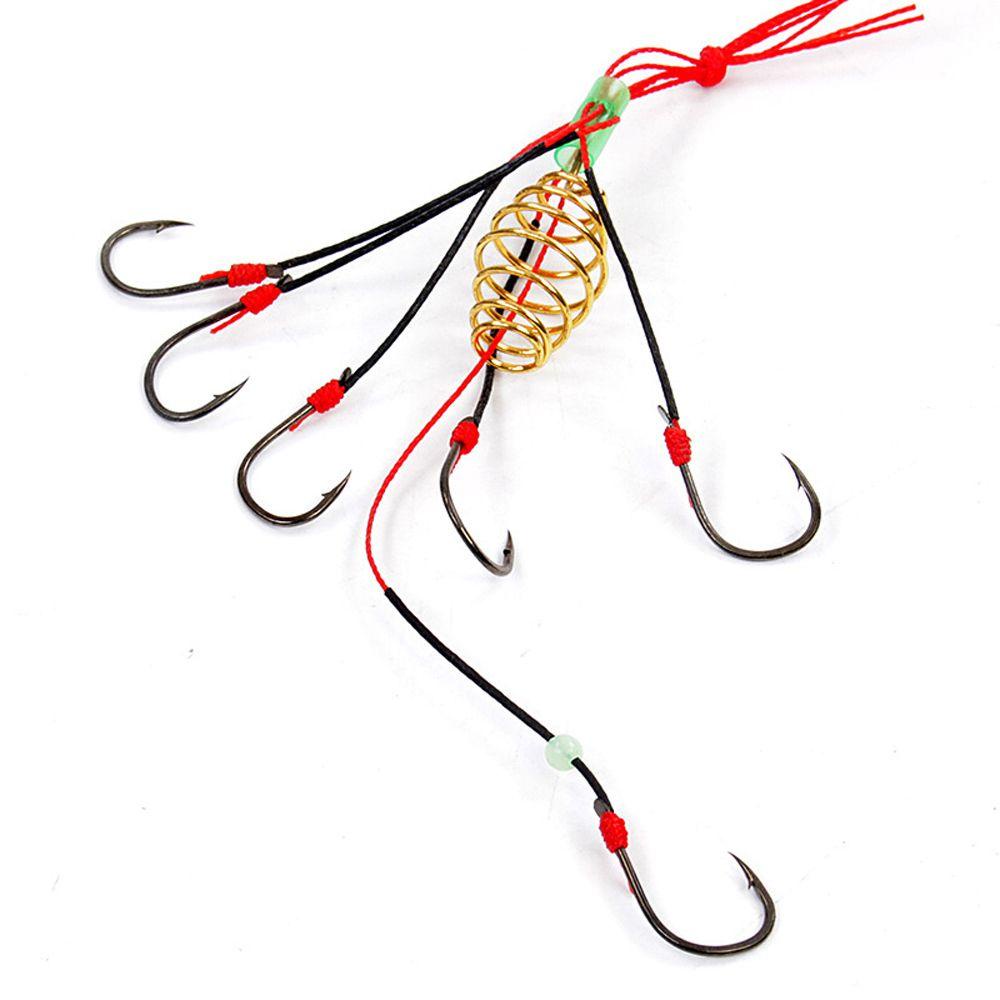 Lanfy Fishinghook Memancing Aksesoris High Quality Alat Pancing Kasar Fishing Tackle Anti Winding Bait Trap Feeder Springs Pancing Umpan Hooks