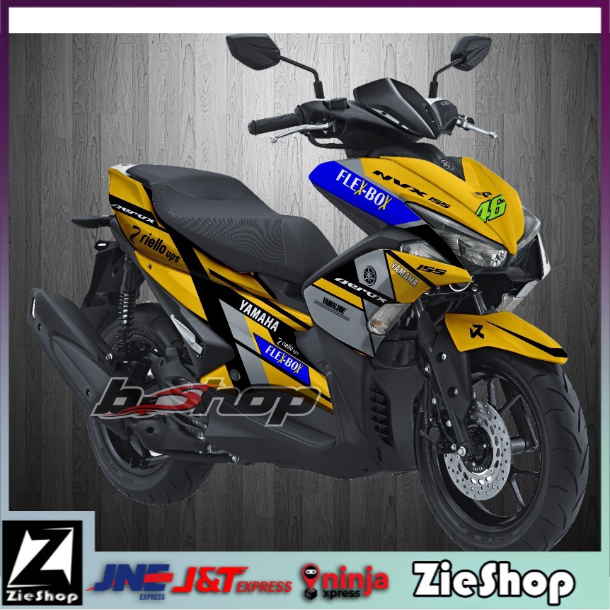Decal aerox 155 kuning Striping motor aerox full body Stiker variasi motor