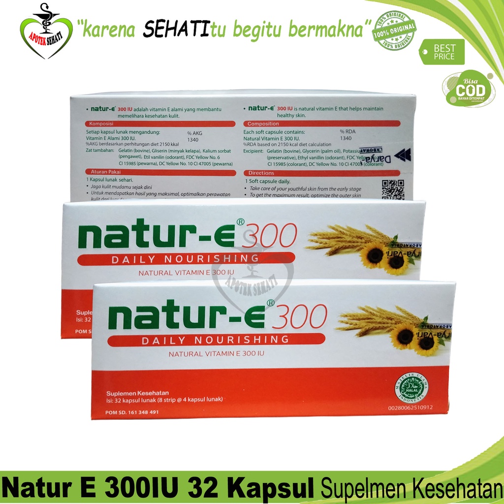 All Varian Natur e  100iu 300iu Advanced White Suplemen Kulit Anti Aging Natur-E