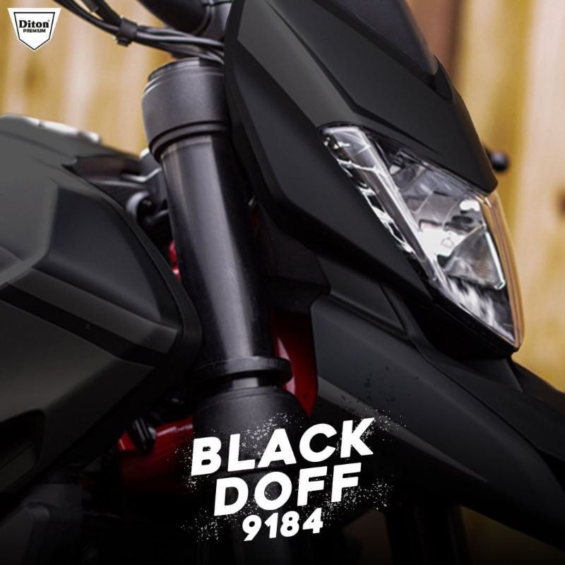 Pilok Hitam Dop Black Doff 9184 Diton Premium Cat Semprot Sepeda Motor Mobil Velg Helm Rangka