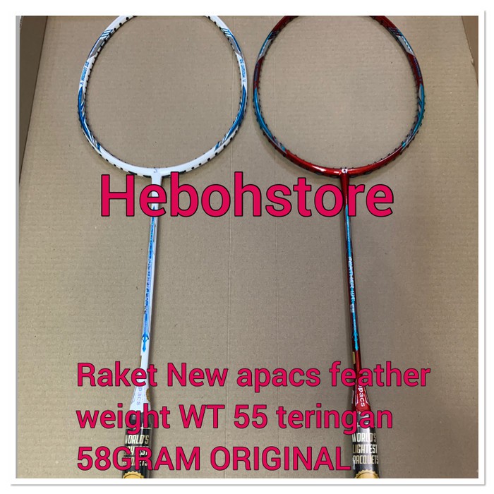 Raket Badminton NEW Apacs FEATHER WT.55 max 35 Lbs RINGAN 58 gram ORIGINAL