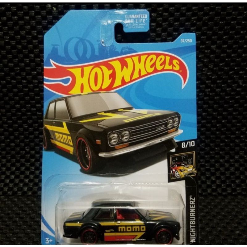 Hot wheels hotwheels 71 Datsun Bluebird momo hitam black kmart Walmart exclusive recolor