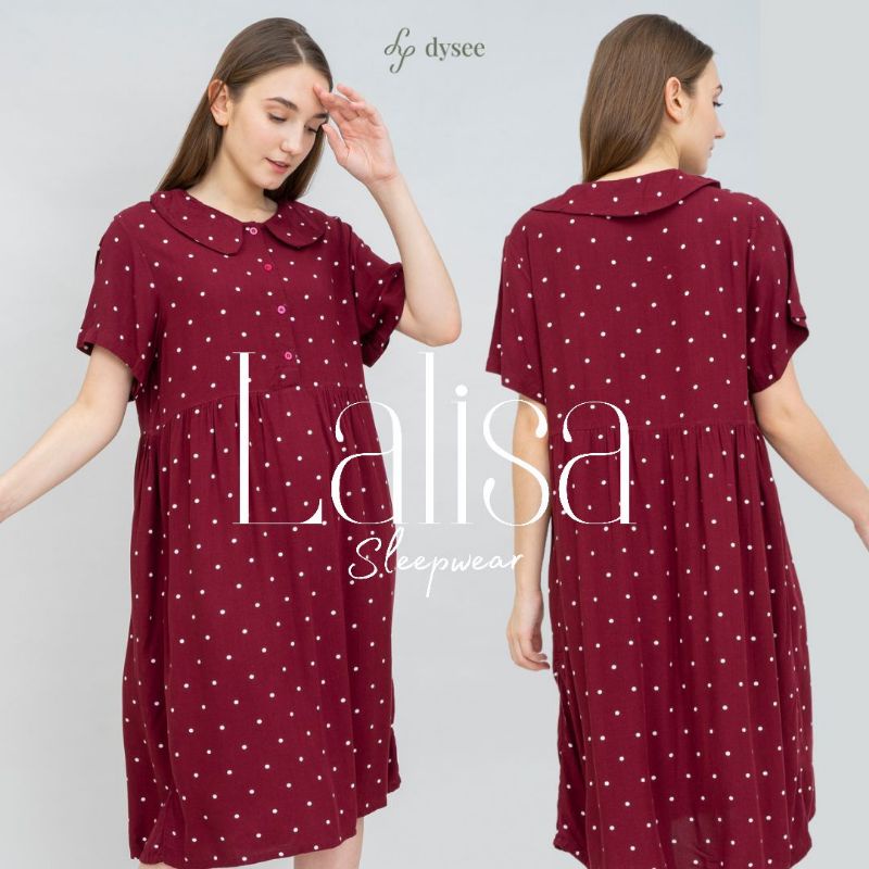 DYSEE - ( LALISA MOTIF) HOMEDRESS SLEEPWEAR BAHAN COTTON RAYON BUSUI FRIENDLY