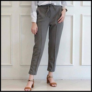 Designkorea Celana Suede Jogger No Pom Pom Bahan Streach Designkorea Celana Suede Jogger No Pom Pom Bahan Streach