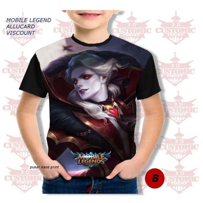 MURAH KEREN kaos 3d karakter mobile legend - ALLUCARD ANGEL -KAOS anak