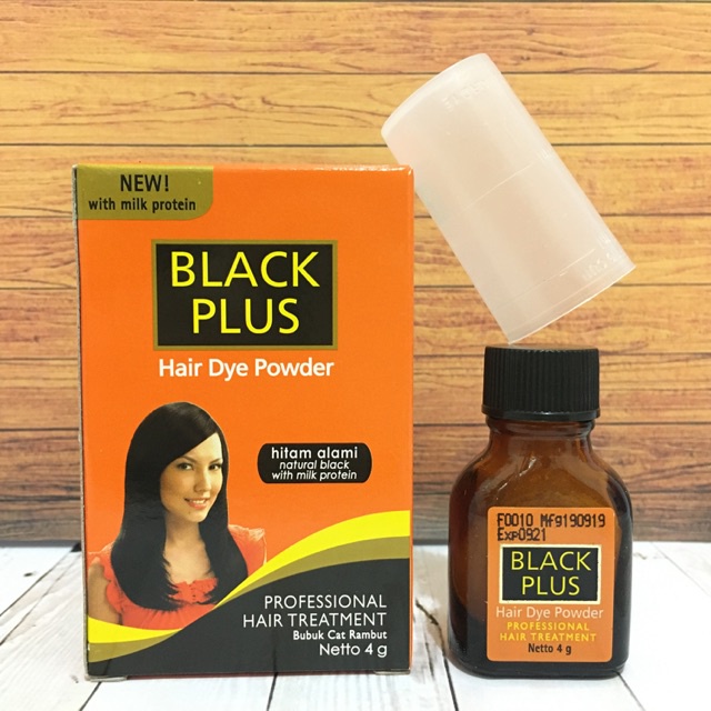 [HITAM ALAMI] Black Plus Hair Dye Powder | BLACK PLUS BAIR DYE POWDER [ SEMIR RAMBUT HITAM ] 4GR_Cerianti