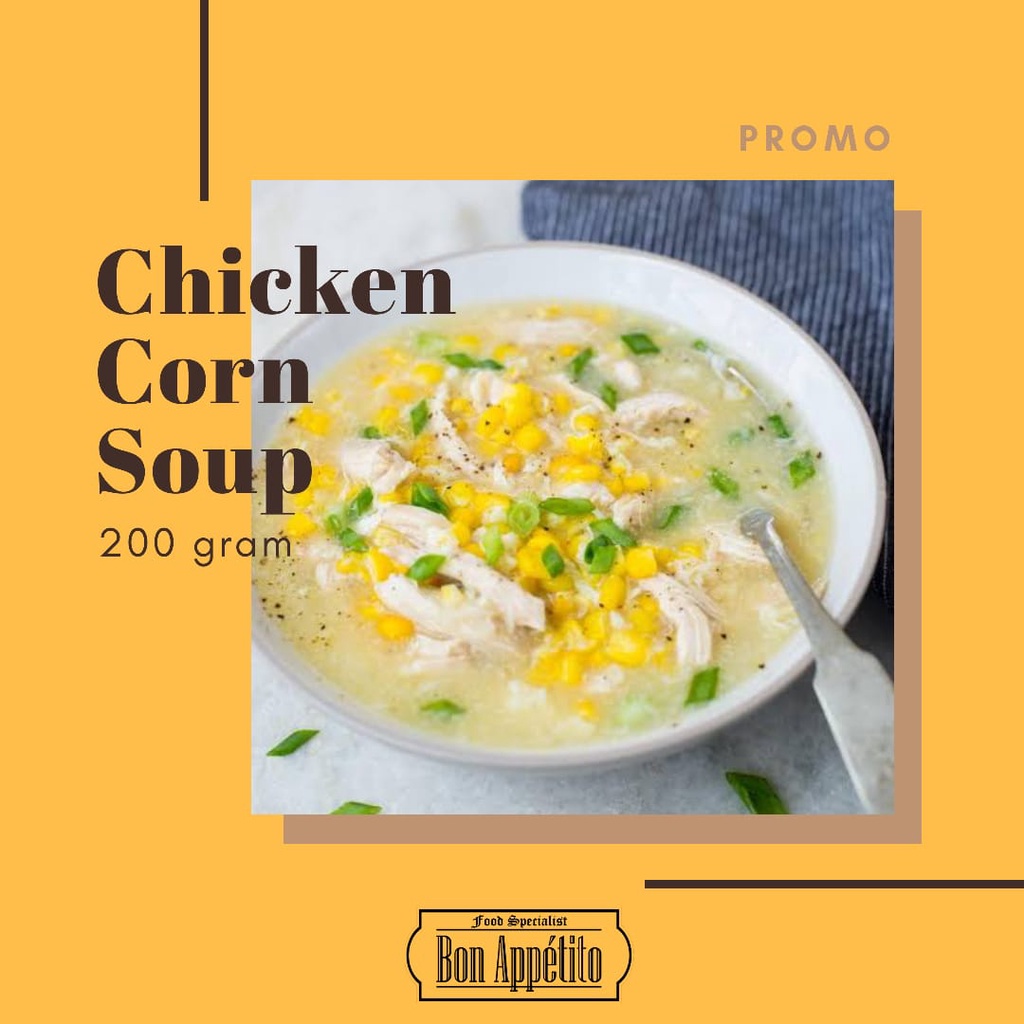 

Chicken And Corn Chowder Soup 200 Gram / Sop Jagung / Ready To Eat
