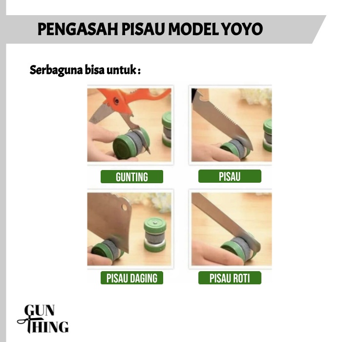 [DEASHOP] PENGASAH PISAU DAPUR MODEL RODA / KNIFE SHARPERNER BATU ASAHAN GUNTING ALAT DAPUR