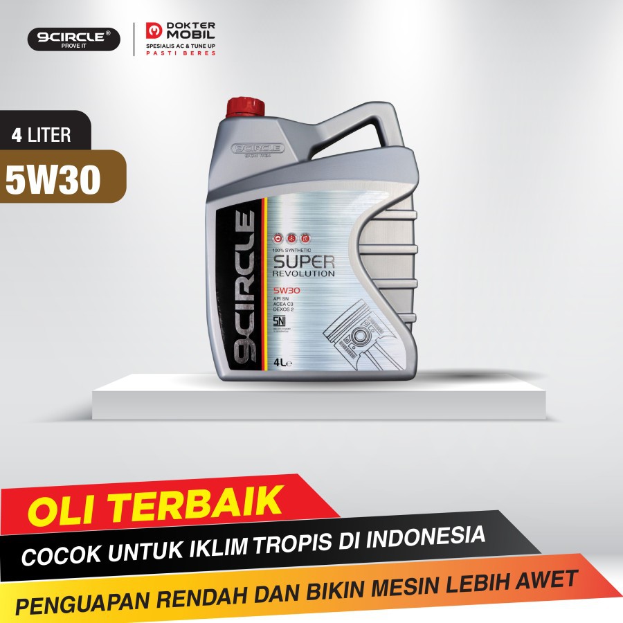 Oli Mobil Terbaik 9 Circle - 5W 30 100% Synthetic Super Revolution