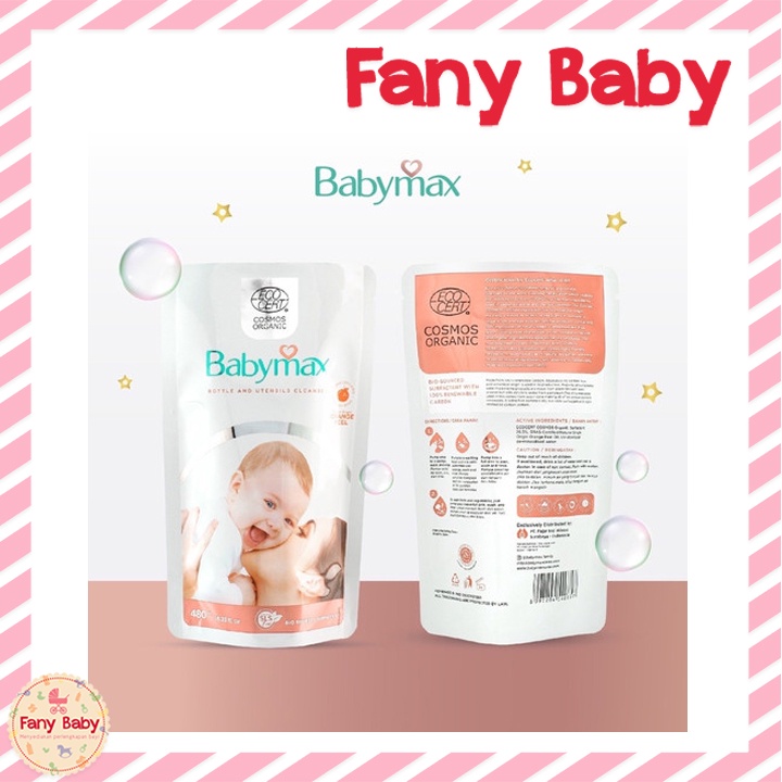 BABYMAX LIQUID BOTTLE &amp; UTENSILS CLEANSER ECOCERT REFILL 480ML