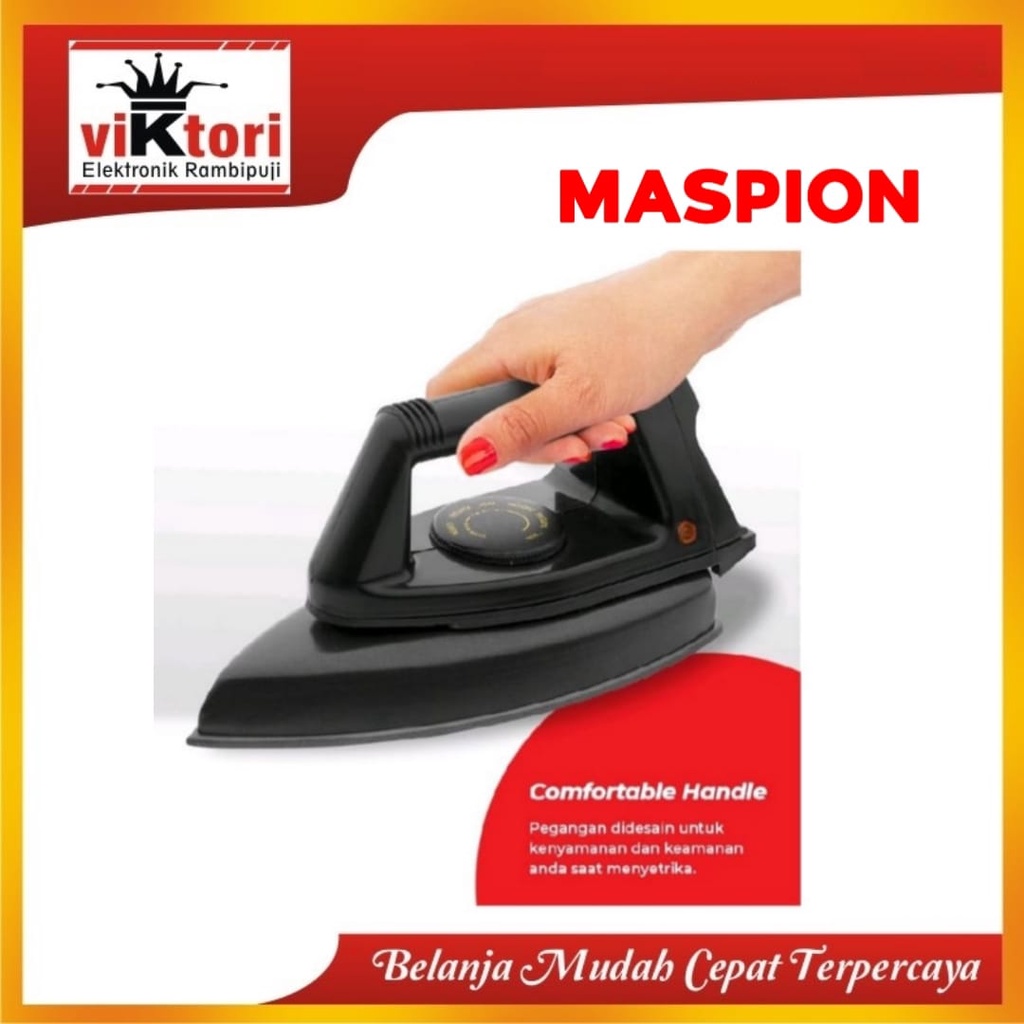 MASPION SETRIKA EX1000 / SETRIKA MASPION EX1000 / SETRIKA LISTRIK MASPION / DRY IRON / pesutan / set