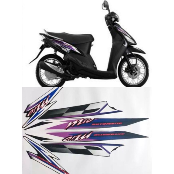 STIKER STRIPING MIO SPORTY 2003 2004 UNGU HITAM
