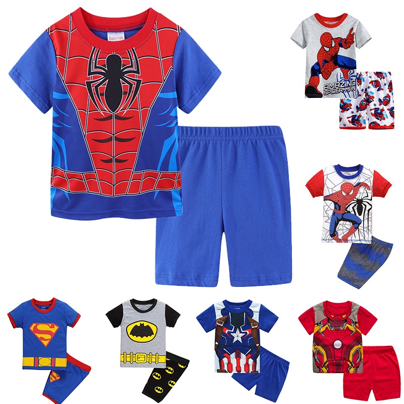 Baju Bayi Kostum Superhero Setelan Anak Batman Spiderman anak laki-laki Import