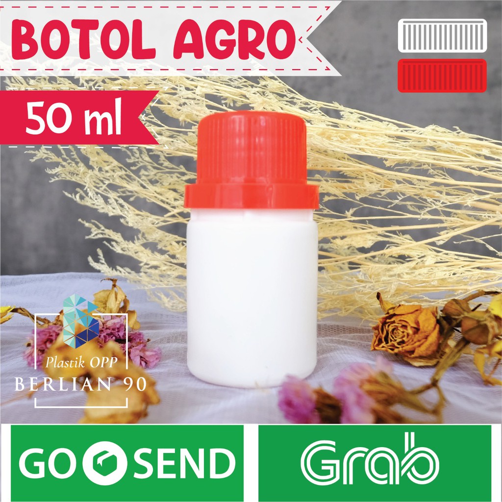 Botol Agro 50 ml Botol Plastik Hdpe Agro Khusus Gojek Grab