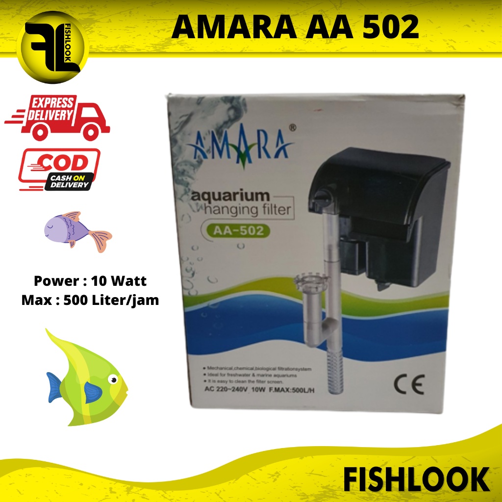 hanging filter gantung hang on aquarium aquascape amara AA 502 murah