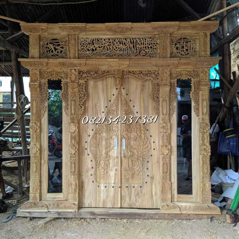 Pintu Sleding | Gebyok Minimalis | Pintu Gebyok Kelir | Gebyok Kaligrafi