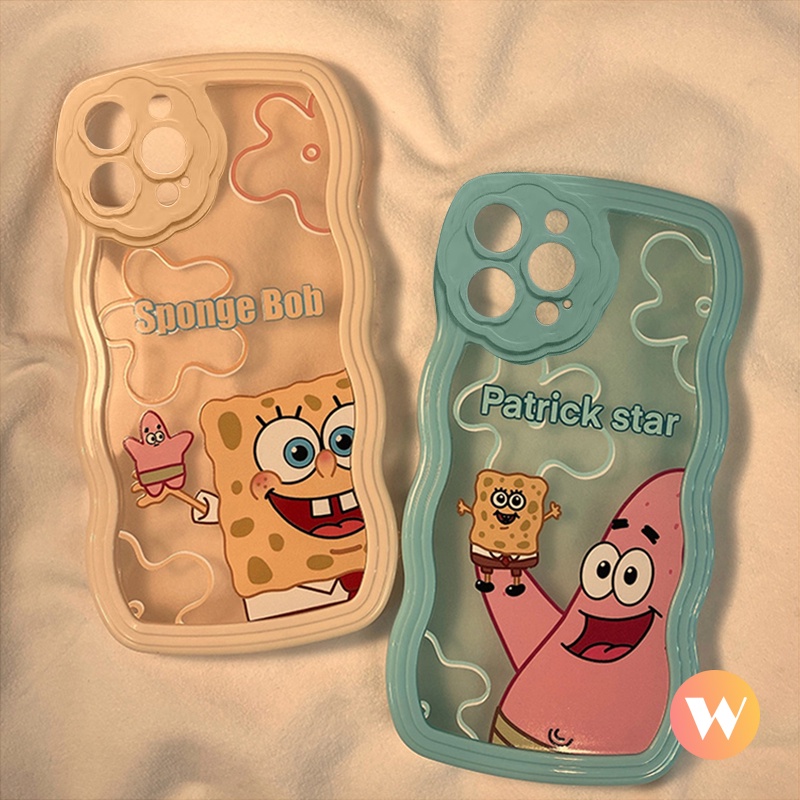 Soft Case Motif Kartun SpongeBob Patrick Star Untuk iPhone 7plus 11 13 12 Pro MAX 6 6s 7 8 Plus XR X XS MAX SE 2020