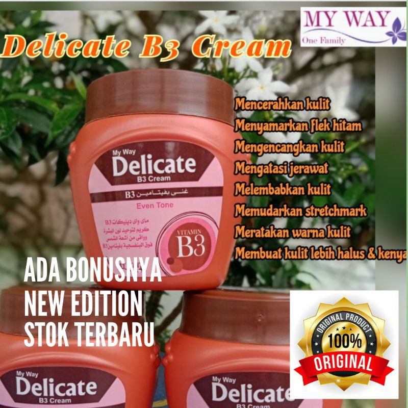 PENGHILANG BEKAS LUKA DELICATE B3 CREAM MY WAY I CREAM PENGHILANG STRECHMARK