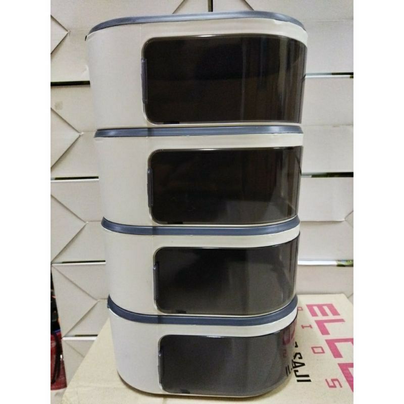 Rak Penyimpanan Makanan 4 Susun Tingkat Tudung Saji Tutup Food Cover Merk Elco