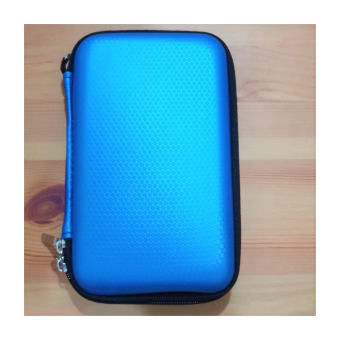 Promo Tas Gadget Eva Hard Case 6.5  Organizer gadget Powerbank Vs Vivan - Biru Metalik Berkualitas